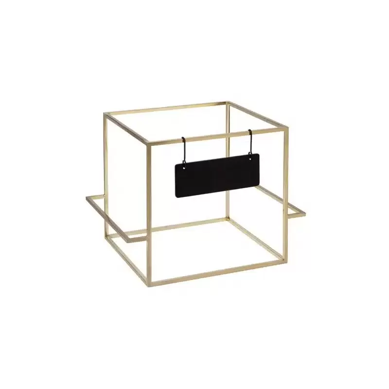 Rosseto Sky Rize Quad Riser Gold Painted - with 1 Hanging Sign - 1 Piece - 10.25 x 8.5 x 8.5 In.