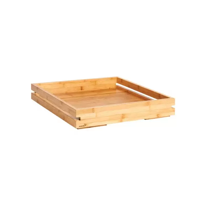 Rosseto Natura Large Bamboo Tray - 1 Piece - 19.4 x 19.4 x 3.5 In.