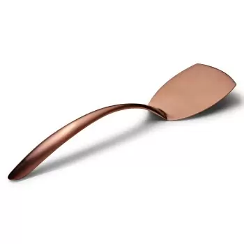 Bon Chef Solid EZ Use Banquet Stainless Steel Serving Turner - 14-3/4" Rose Gold Matte Finish