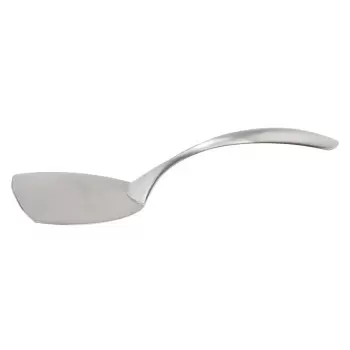 Bon Chef Solid EZ Use Banquet Stainless Steel Serving Turner - 14-3/4" Brush Finish