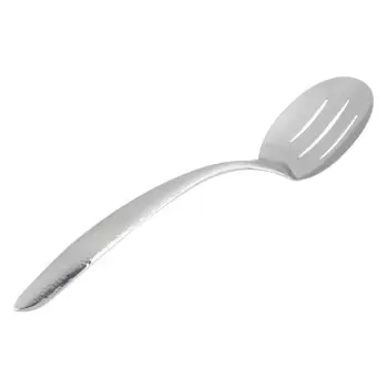 Bon Chef EZ Use Banquet Stainless Steel Serving Spoon 13-1/2" - Slotted - Hammer Finish