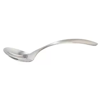 Bon Chef Slotted EZ Use Banquet Stainless Steel Serving Spoon - 13-1/2" Brush Finish