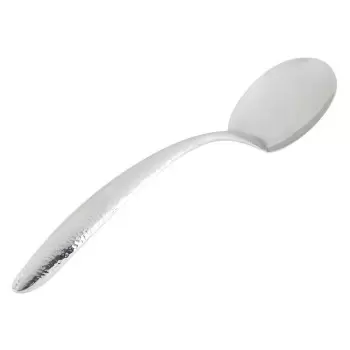 Bon Chef EZ Use Banquet Stainless Steel Serving Spoon 2 Oz. - 13-1/2" Hammer Finish