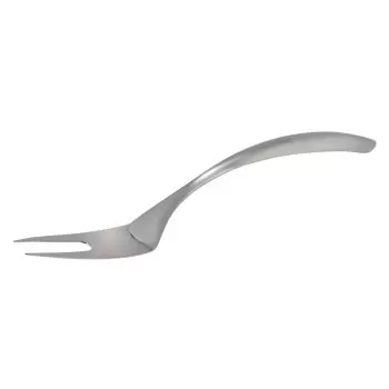 Bon Chef EZ Use Banquet Stainless Steel Serving Fork 14" - Hollow Cool Handle - Brush Finish