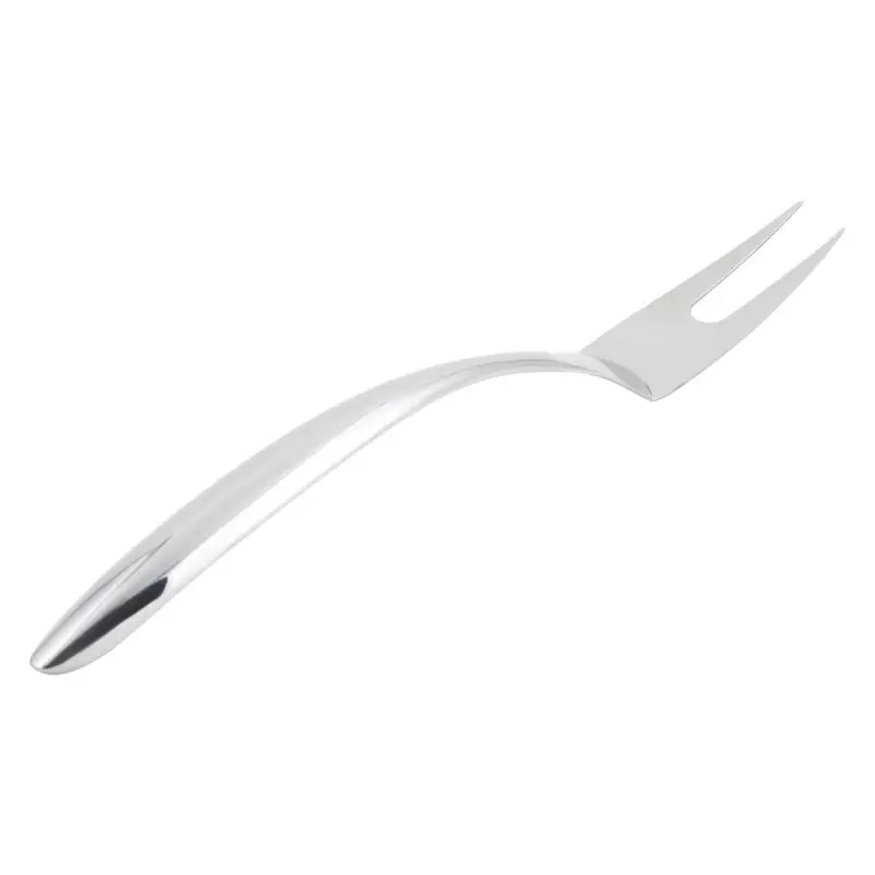 Bon Chef EZ Use Banquet Stainless Steel Serving Fork 14" - Hollow Cool Handle - High Polish Finish