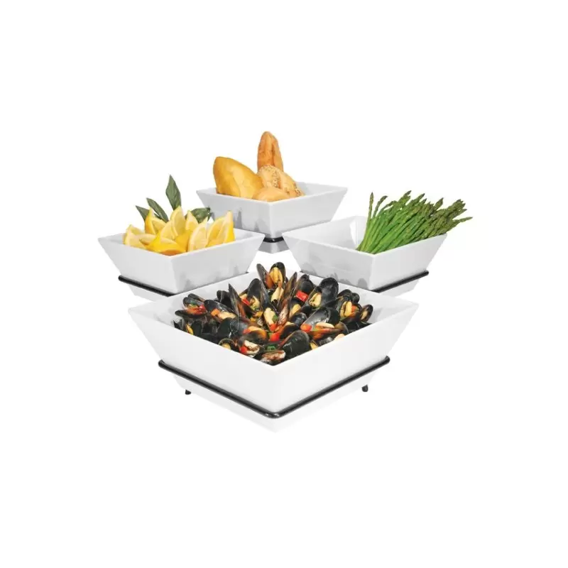 Cal-Mil Melamine 4 Bowl Square Display