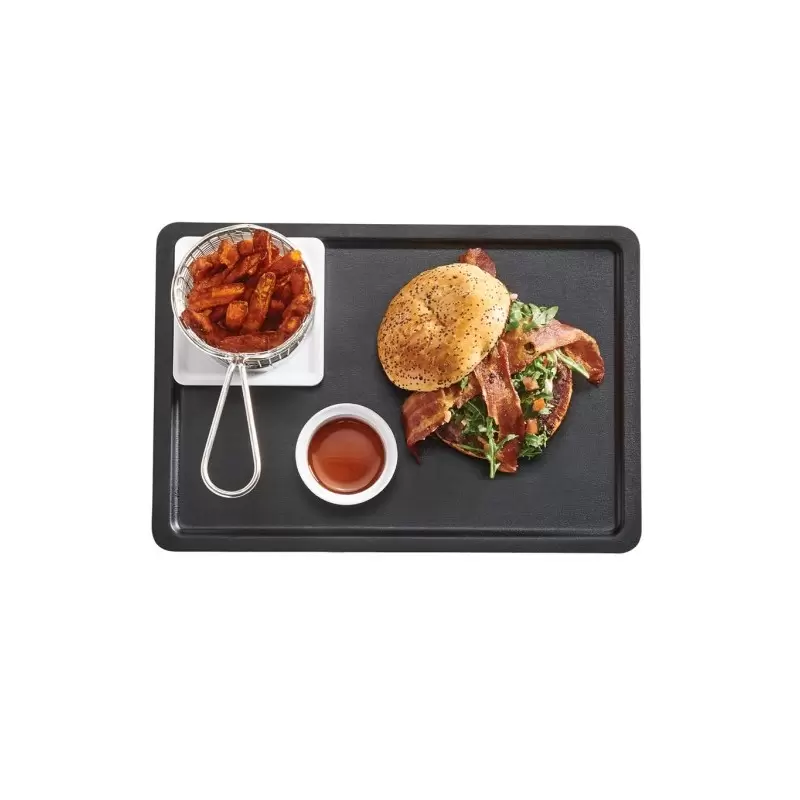 Cal-Mil Finn Black Rectangular Modular Melamine Tray 9" x 13"