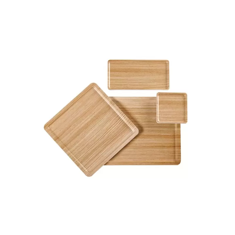 Cal-Mil Finn Wood Effect Rectangular Modular Melamine Tray 4" x 8"