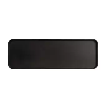 Cal-Mil Hudson 18" x 6" Black Rectangular Melamine Platter