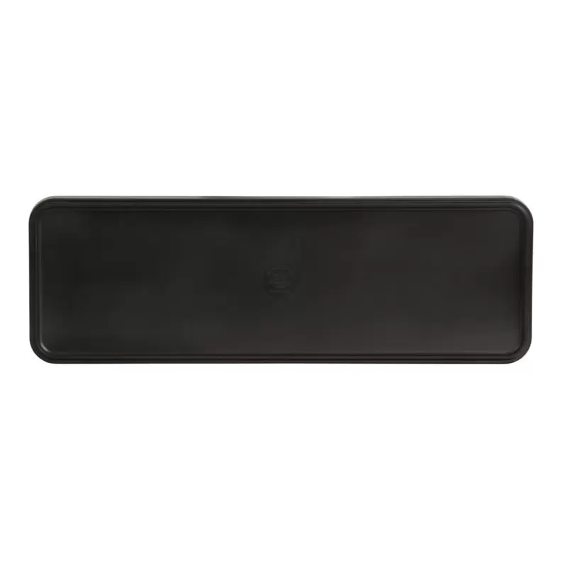 Cal-Mil Hudson 18" x 6" Black Rectangular Melamine Platter