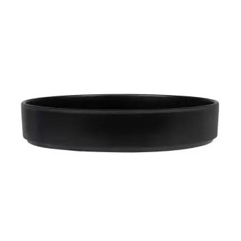 Cal-Mil Hudson - Black 8" Raised Rim Melamine Plate