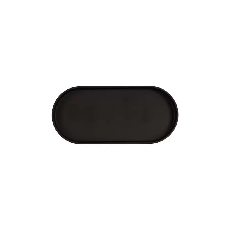 Cal-Mil Hudson 13 x 6 Oval Melamine Platter - Black