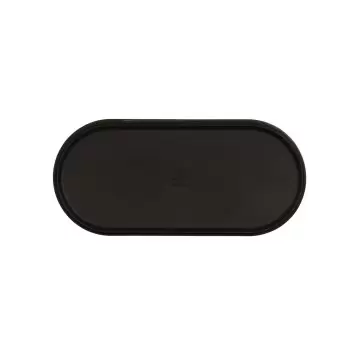 Cal-Mil Hudson 13 x 6 Oval Melamine Platter - Black