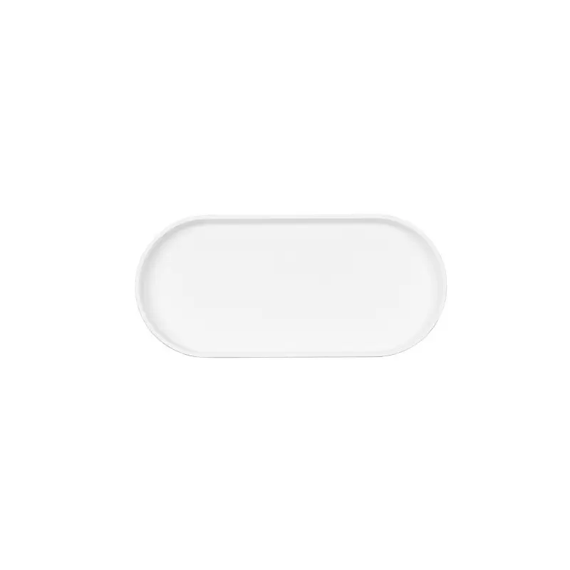 Cal-Mil Hudson 13 x 6 Oval Melamine Platter - White