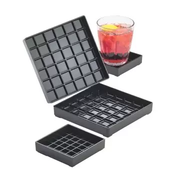 Cal-Mil Classic 4" Black Square Drip Tray