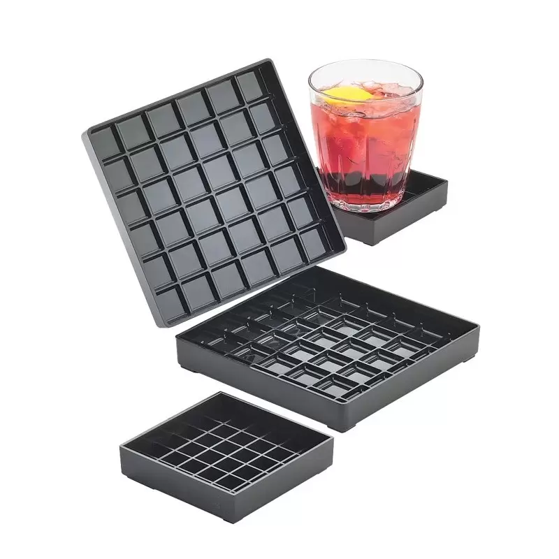 Cal-Mil Classic 4" Black Square Drip Tray