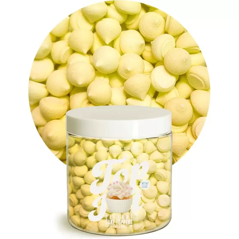 Elegant Mini Meringue Ice Cream and Cake Topping Decorating Collection 3.5oz - Lemon Chiffon