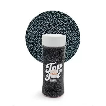 Elegant Nonpareils Sugar Pearl Sprinkles Topping Decoration 3.5oz - Black Pearl