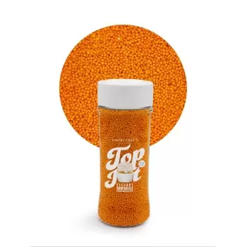 Elegant Nonpareils Sugar Pearl Sprinkles Topping Decoration 3.5oz - Golden Orange