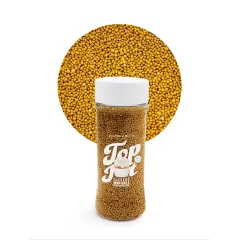 Elegant Nonpareils Sugar Pearl Sprinkles Topping Decoration 3.5oz - Majestic Gold