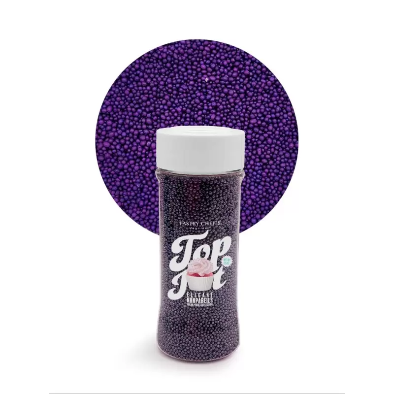 Elegant Nonpareils Sugar Pearl Sprinkles Topping Decoration 3.5oz - Royal Purple