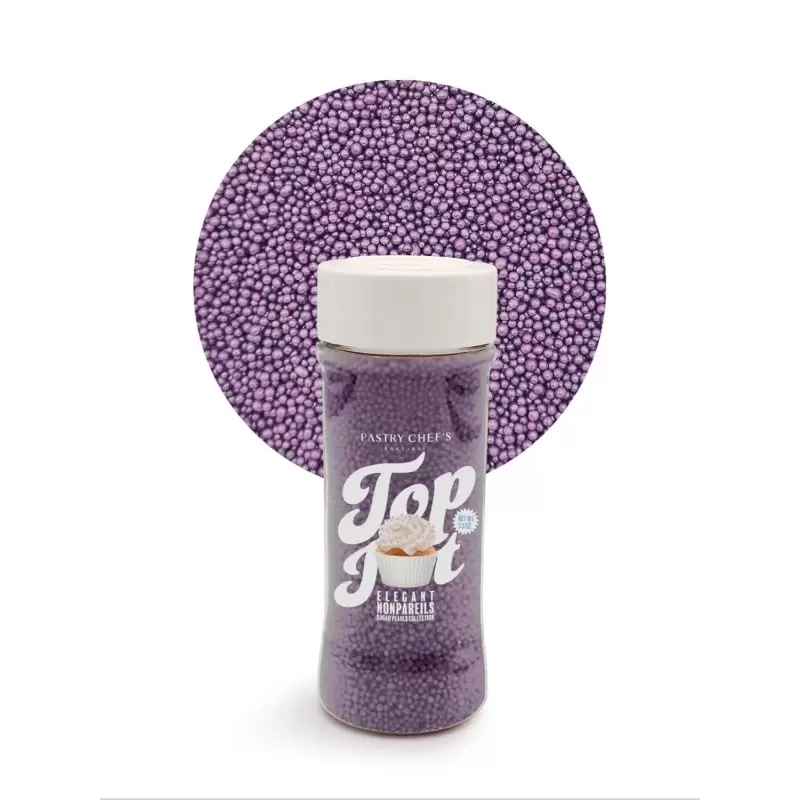 Elegant Nonpareils Sugar Pearl Sprinkles Topping Decoration 3.5oz - Soft Lilac