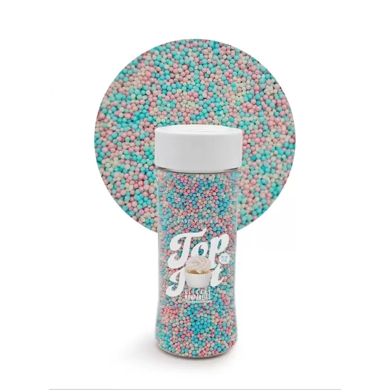 Celebration Mix Nonpareils Sugar Pearl Sprinkles Topping Decoration 3.5oz - Cotton Candy