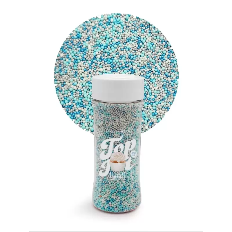 Celebration Mix Nonpareils Sugar Pearl Sprinkles Topping Decoration 3.5oz - Frosty Delight