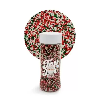 Celebration Mix Nonpareils Sugar Pearl Sprinkles Topping Decoration 3.5oz - Holiday Cheers