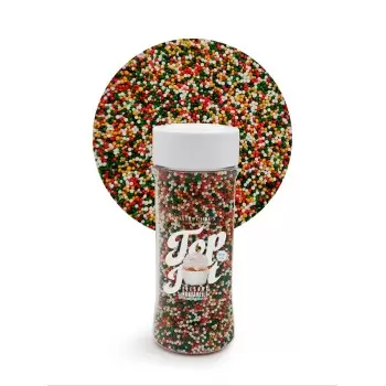 Celebration Mix Nonpareils Sugar Pearl Sprinkles Topping Decoration 3.5oz - Holiday Harmony