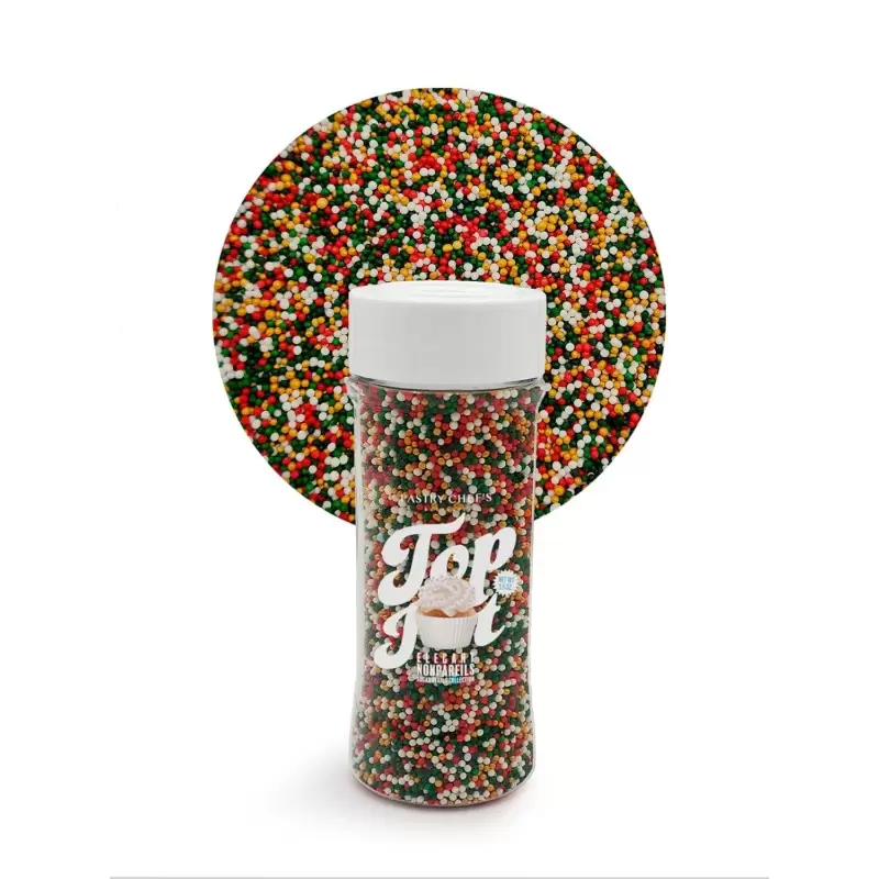 Celebration Mix Nonpareils Sugar Pearl Sprinkles Topping Decoration 3.5oz - Holiday Harmony