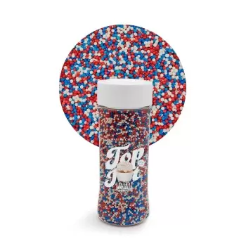 Celebration Mix Nonpareils Sugar Pearl Sprinkles Topping Decoration 3.5oz - Patriotic Pride