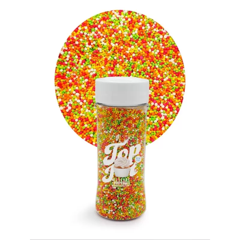 Celebration Mix Nonpareils Sugar Pearl Sprinkles Topping Decoration 3.5oz - Tutti Frutty