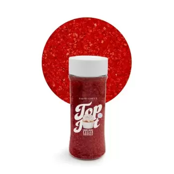 Gourmet Colored Sugar Crystals Topping Decoration 3.5oz - Garnet Red