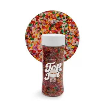 Gourmet Colored Sugar Crystals Topping Decoration 3.5oz - Rainbow Burst