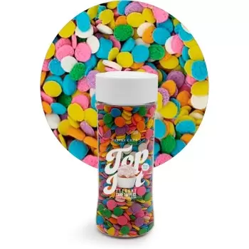 Elegant Round Shaped Sprinkles Topping Decoration 3.5oz - Pastel Confetti