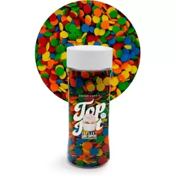 Elegant Round Shaped Sprinkles Topping Decoration 3.5oz - Rainbow Confetti