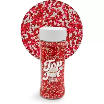 Elegant Bead Shaped Sprinkles Topping Decoration 3.5oz - Romance Hearts