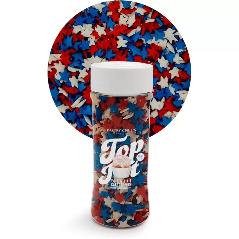 Elegant Star Shaped Sprinkles Topping Decoration 3.5oz - Star Parade