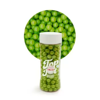 Elegant Edible Sugar Beads Topping Decoration 3.5oz - Lime Luster