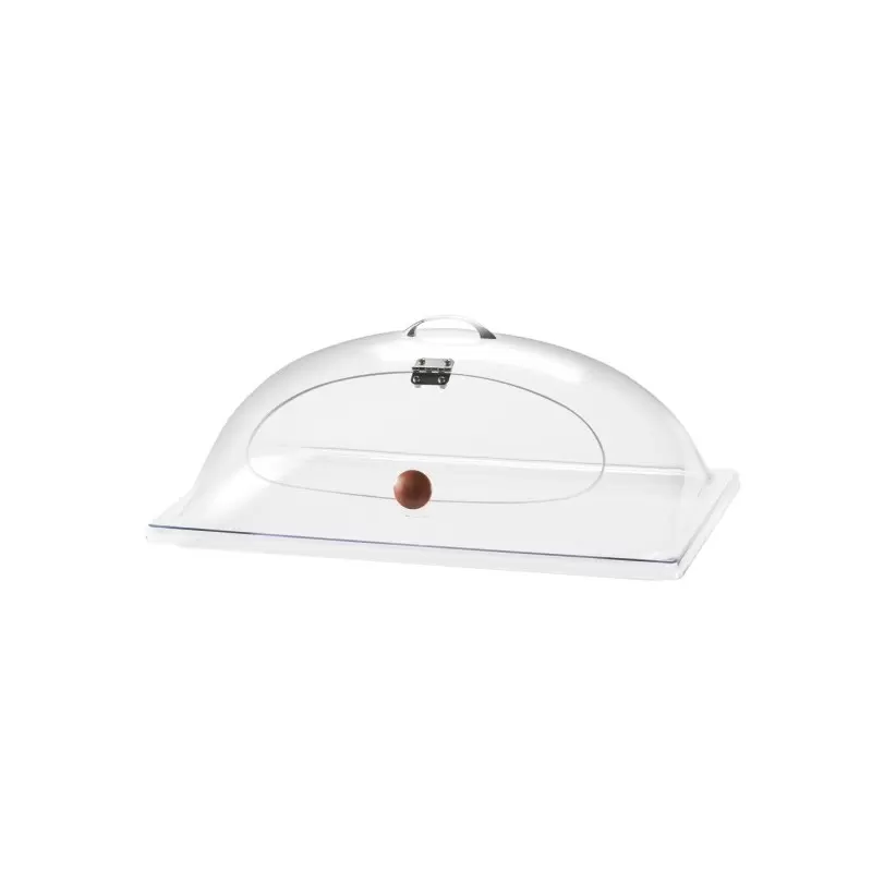 Cal-Mil Classic Clear Dome Display Cover With Single Middle Opening And Door - 12" x 20" x 7 1/2"