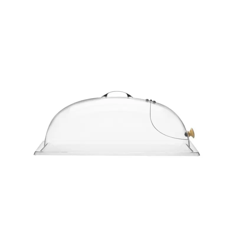 Cal-Mil Classic Clear Dome Display Cover With Single End Opening And Door - 12" x 20" x 7 1/2"