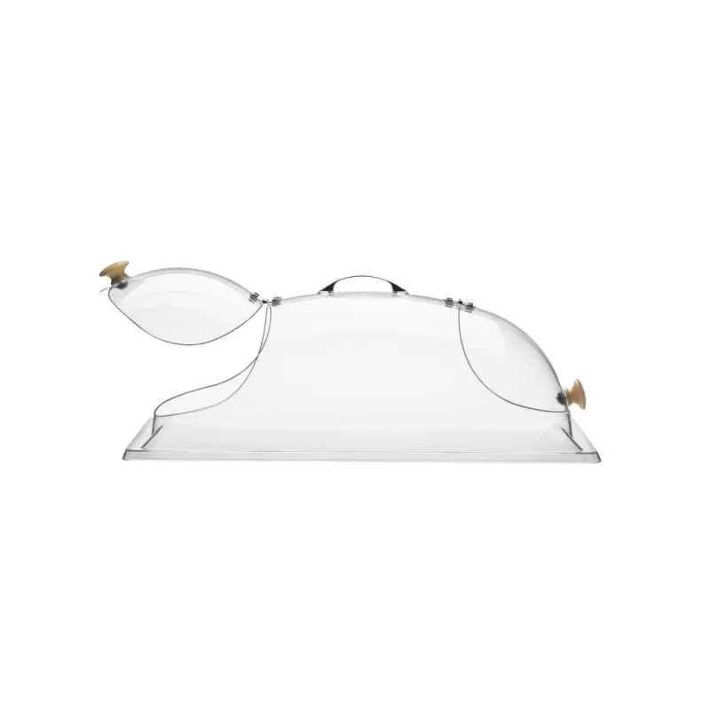 Cal-Mil Classic Clear Dome Display Cover With Double End Opening And Doors - 12" x 20" x 7 1/2"