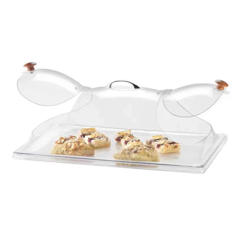 Cal-Mil Classic Clear Dome Display Cover With Double End Opening And Doors - 12" x 20" x 7 1/2"