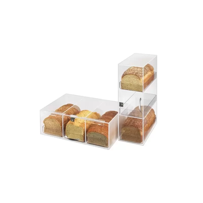 Cal-Mil Classic Three Section Clear Pullman Loaf Bread Box