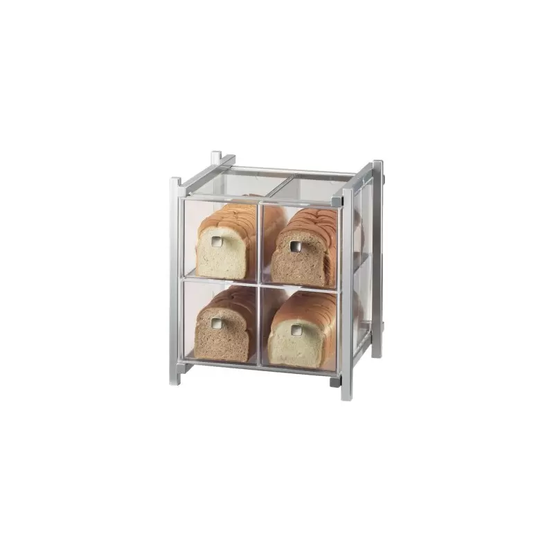 Cal-Mil One By One 4 Drawer Bread Case - Silver