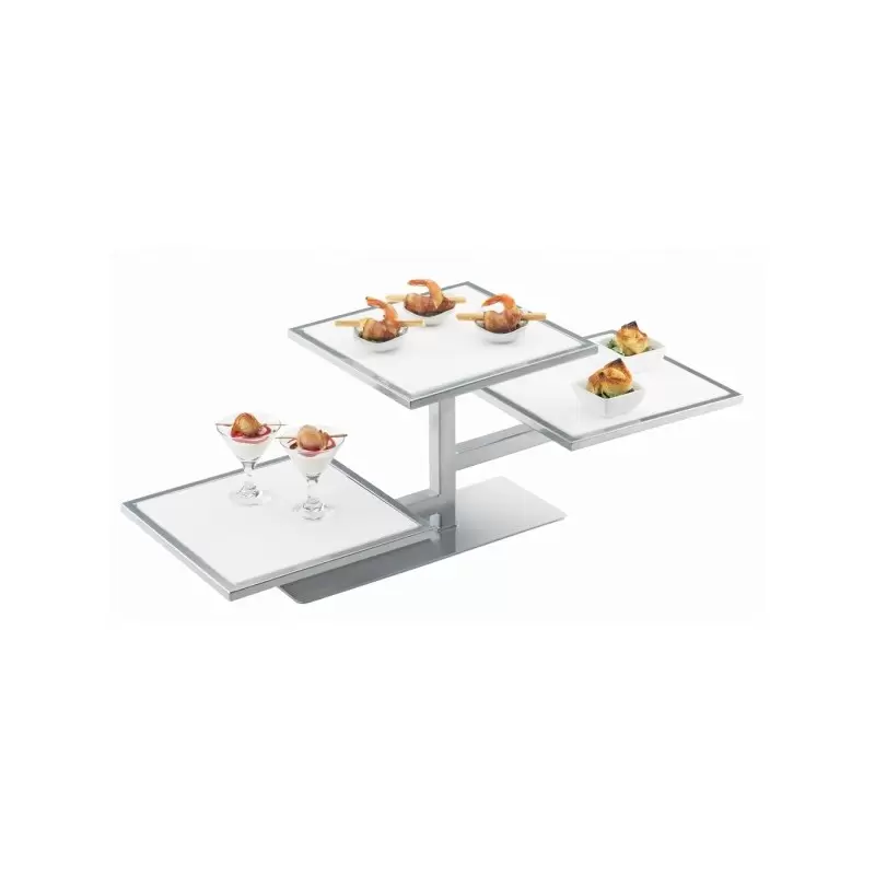 Cal-Mil One By One Silver 3 Tier Riser Display Frame