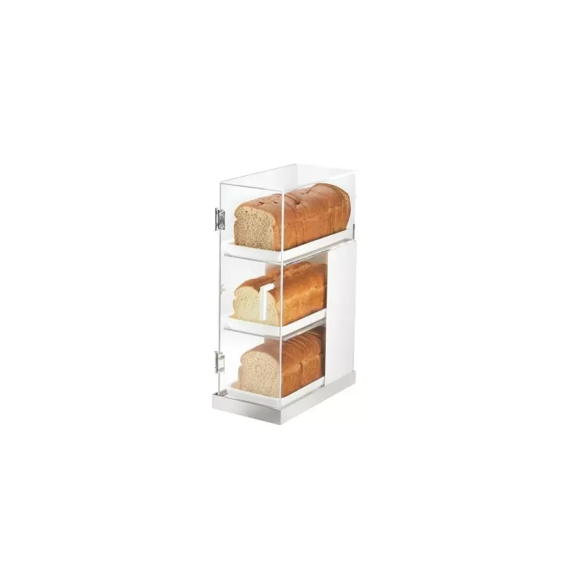 Cal-Mil Luxe Three Tier Stainless Steel Bread Case - 7" x 14" x 20 1/4"