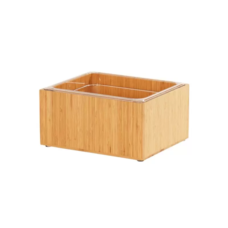 Cal-Mil Bamboo Ice Housing With Clear Pan 10" x 12"