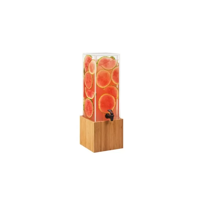 Cal-Mil Bamboo 3 Gallon Beverage Dispenser With Decorative Infusion Wall